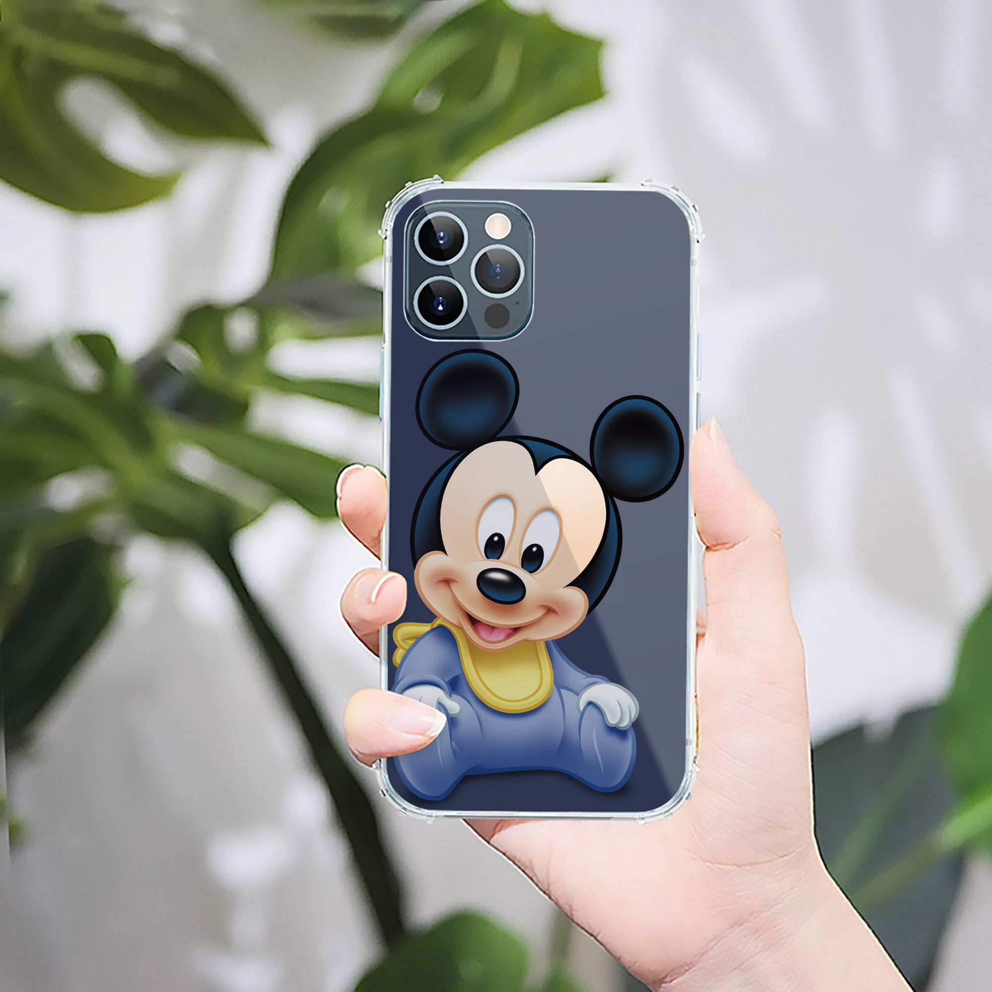 （画像用） ミッキーマウス Mickey Mouse 【iPhone 12シリーズ対応】透明スマホケース（クリアソフトケース）